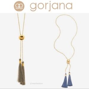 gorjana Blue Carmen Tassel Lariat Necklace